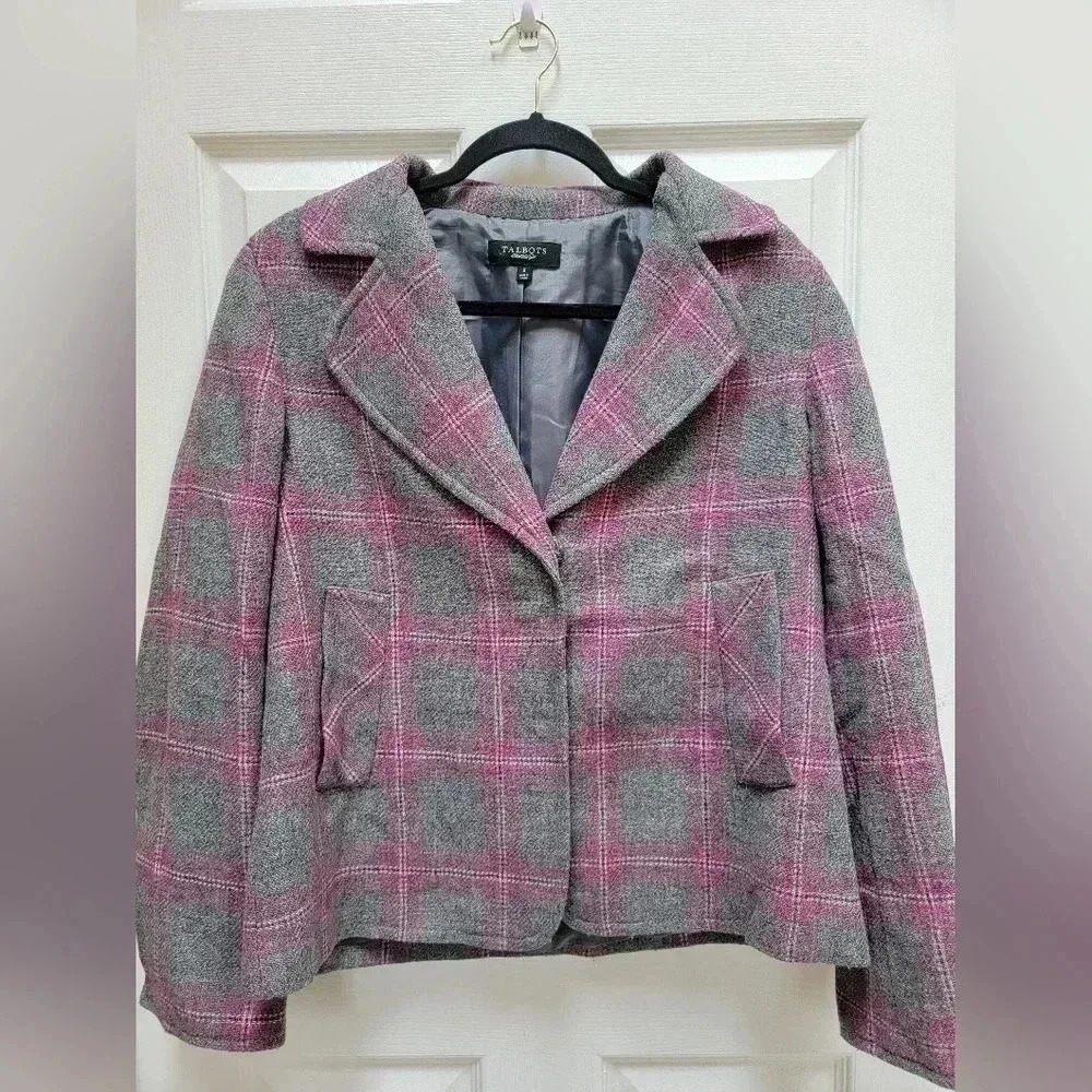 Talbots 80% Wool Women's Button Down Blazer Size 8